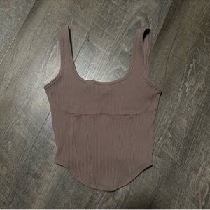 PINK Victoria's Secret Ribbed Brown Camisole